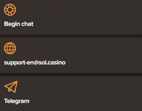 Sol Casino rewards and support for Canadian players